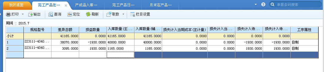 完工产品汇总表成本和存货系统入库汇总表不一致